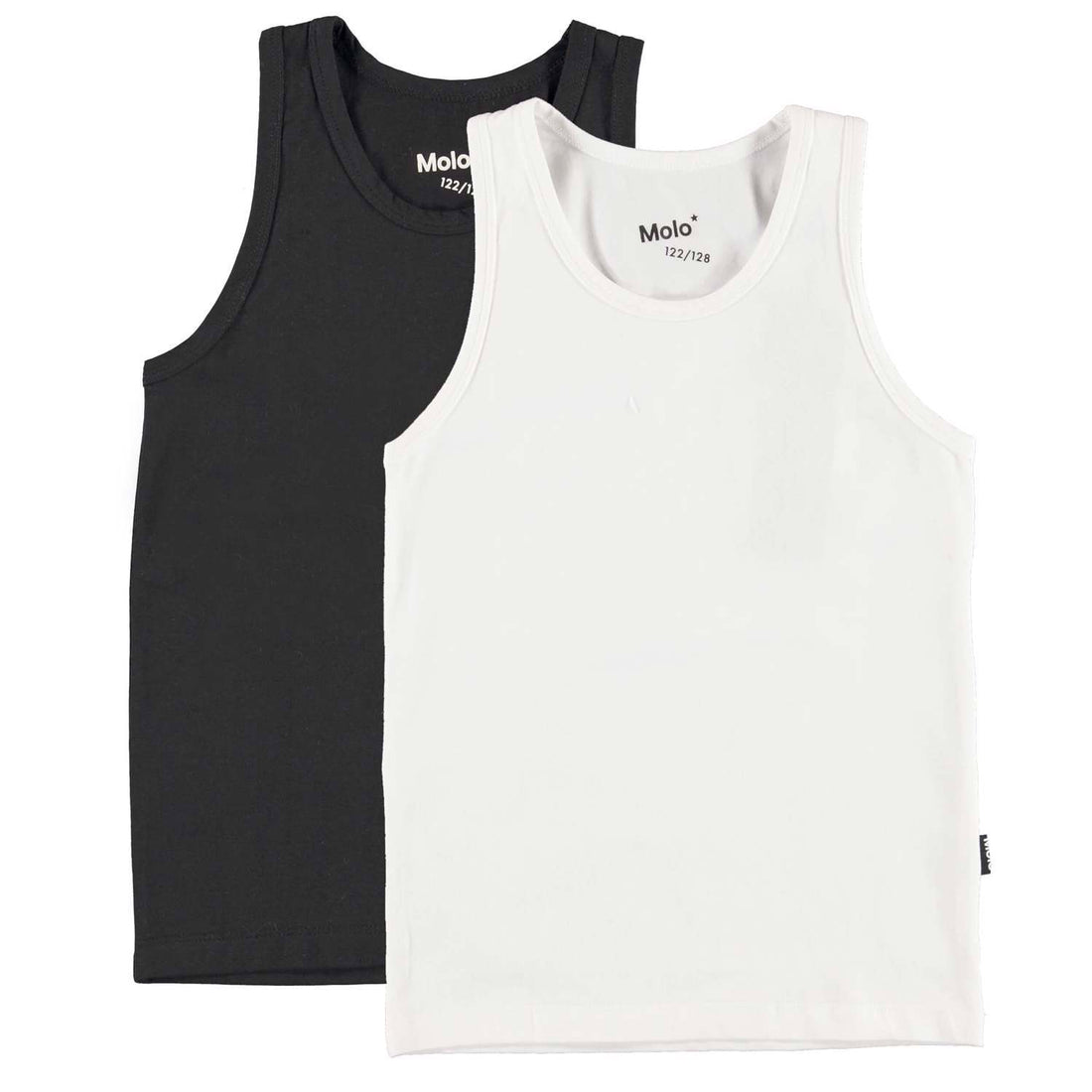 Molo Black/White Jayden 2-Pack Sleeveless Undershirts