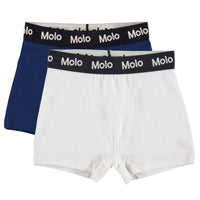 Molo White/Blue Justin 2-Pack Underwear