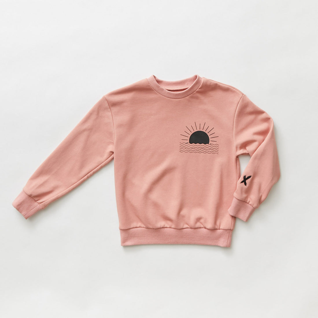 Hey kid Salmon Sun Logo Sweatshirt