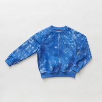 Hey kid Rugged Seam Tie- Dye Sweatshirt- Blue