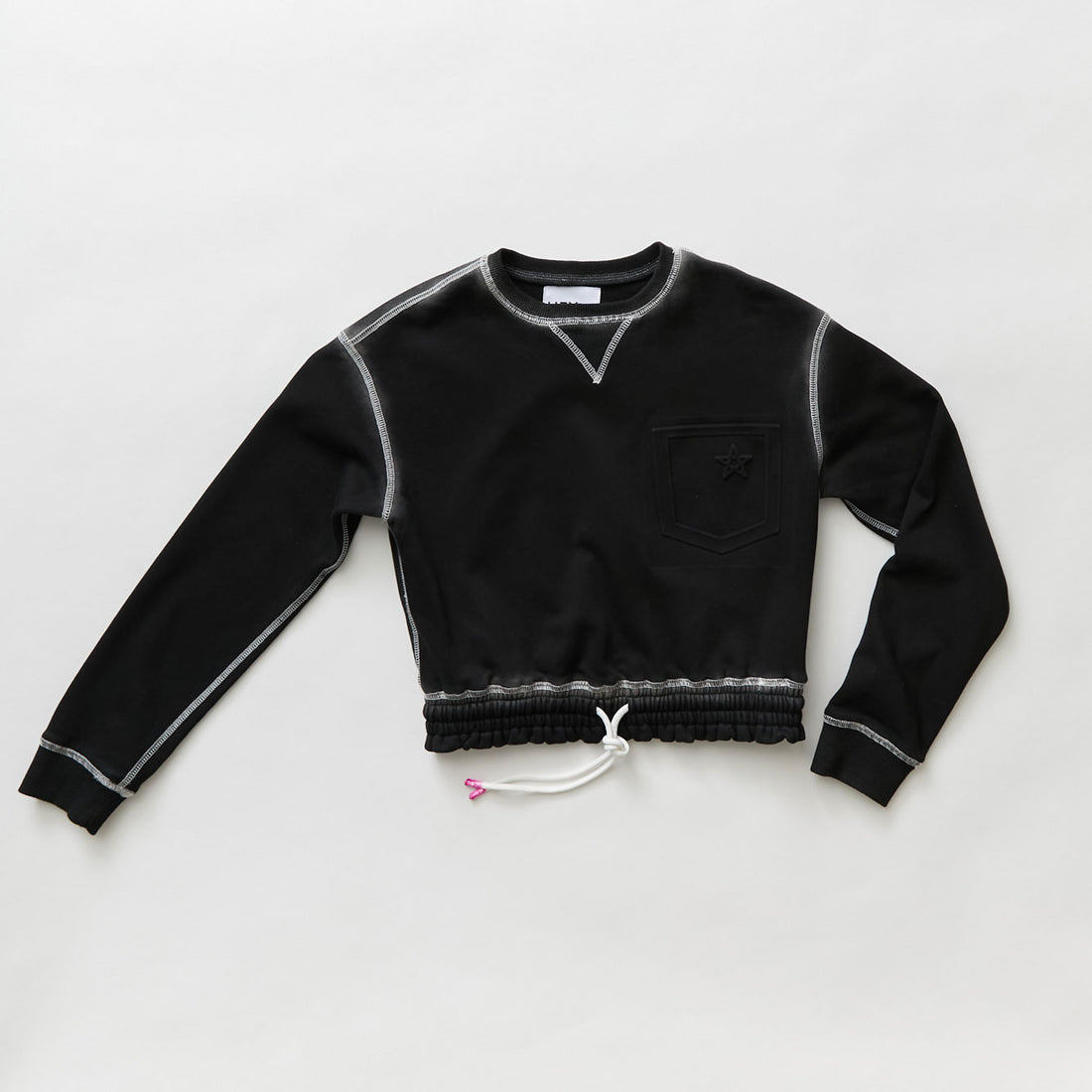 Hey kid Black Embossed Sweatshirt