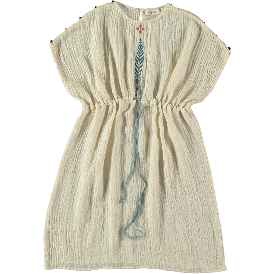 Belle Chiara Ecru Crinkle Muslin Daphne Dress