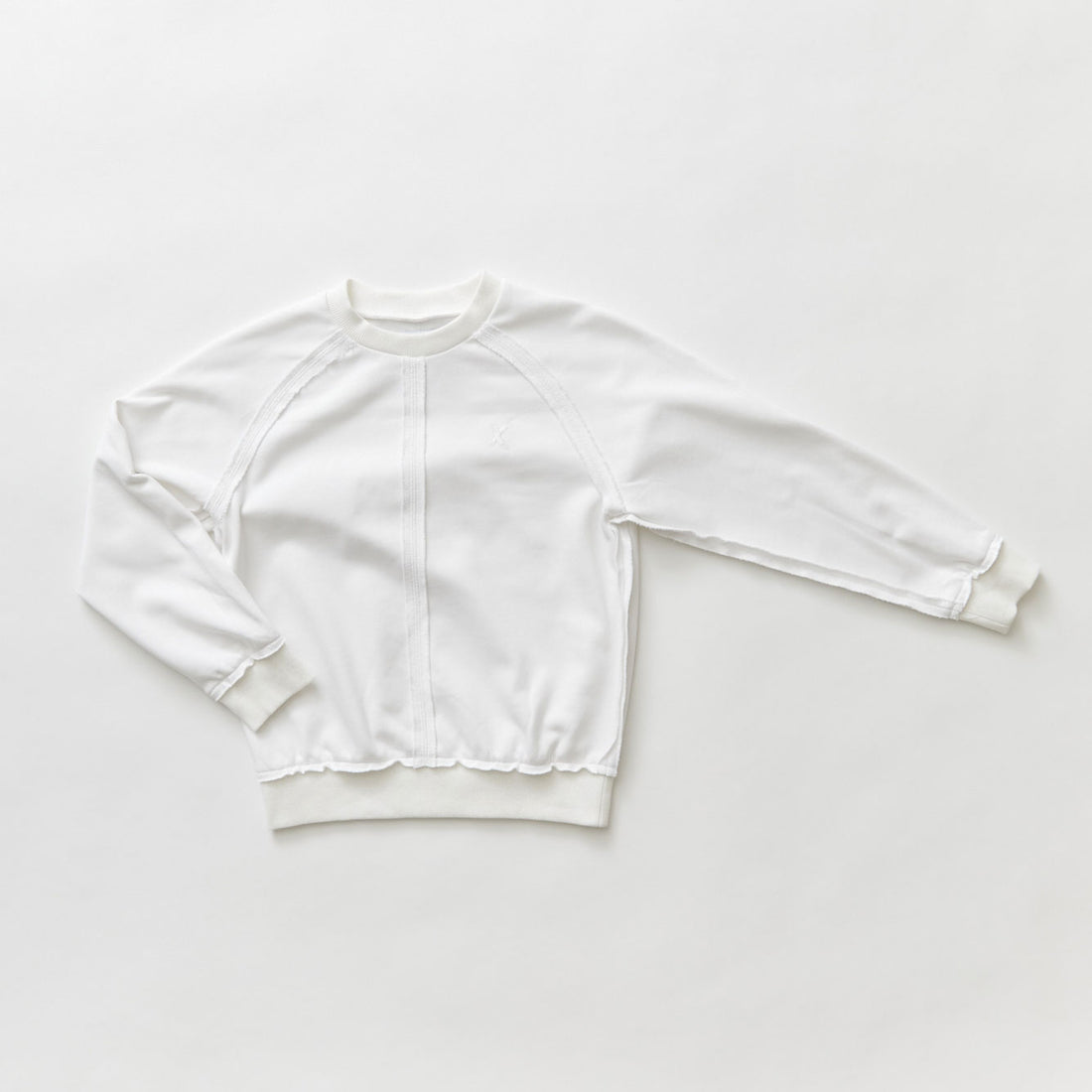 Hey kid Rugged Seam Sweatshirt- White
