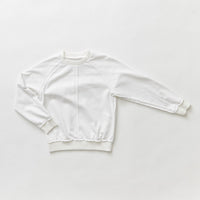 Hey kid Rugged Seam Sweatshirt- White