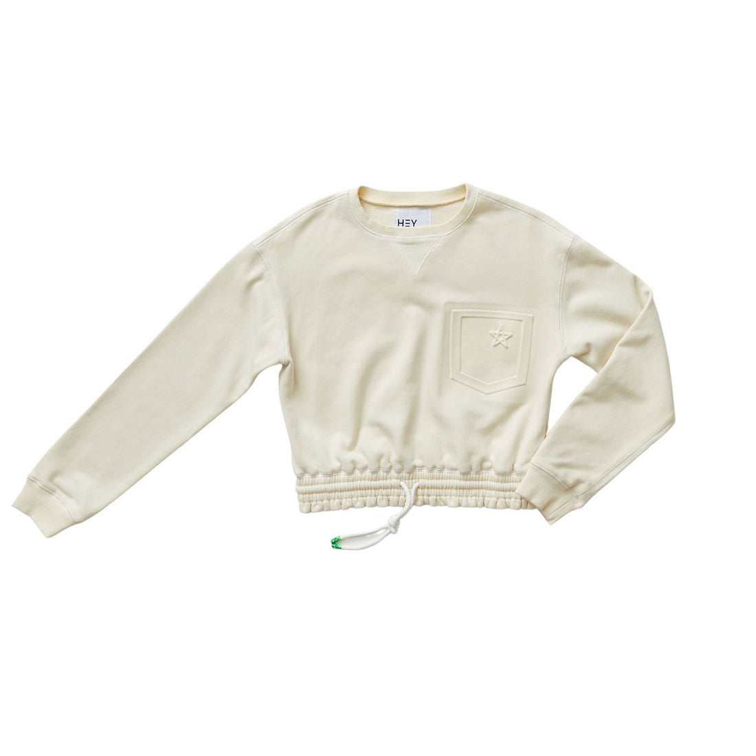 Hey kid Cream Embossed Sweatshirt