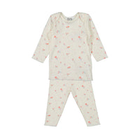 Bonpoint Cream Floral Print Legging Set
