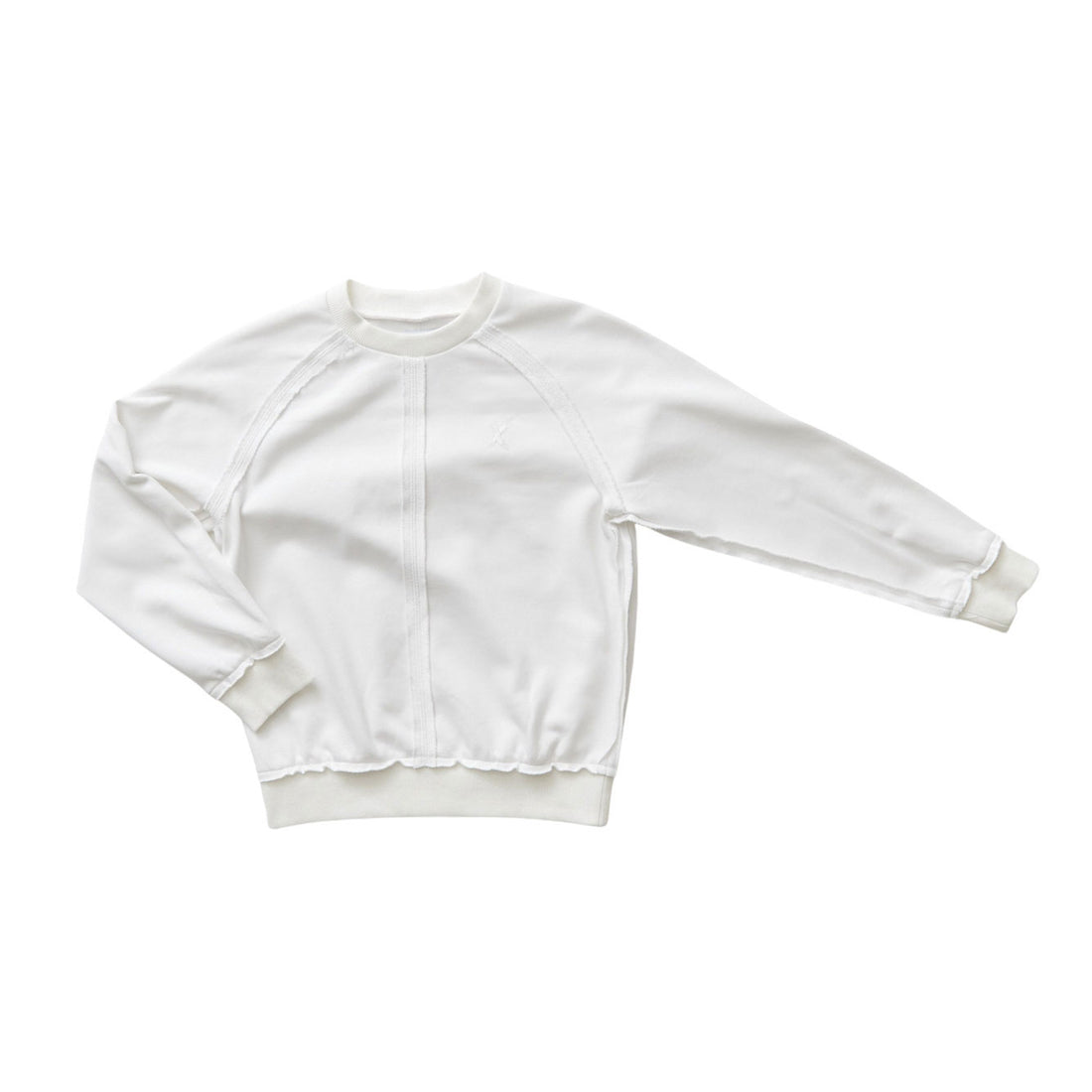Hey kid Rugged Seam Sweatshirt- White