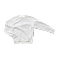 Hey kid Rugged Seam Sweatshirt- White