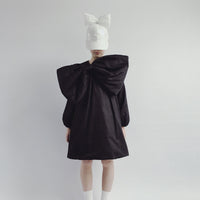 Caroline Bosmans Light Black Big Bow Dress