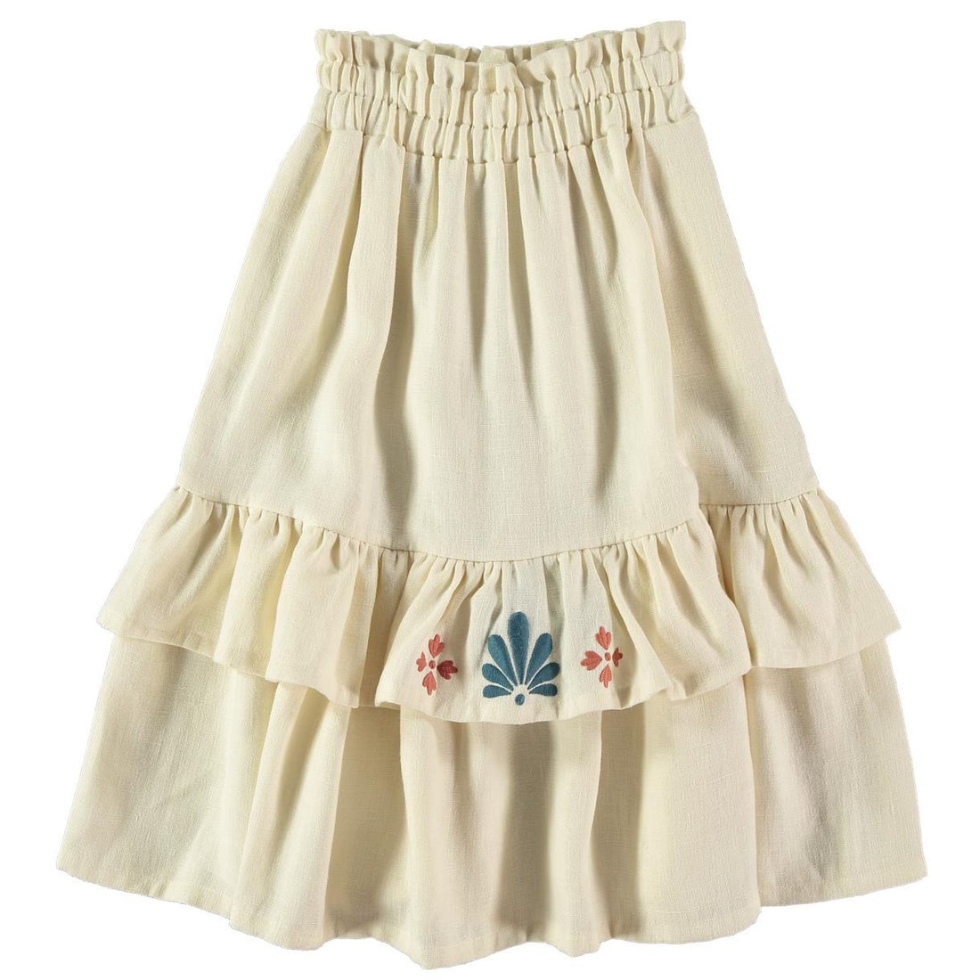 Belle Chiara Beige Thick Linen Sibyl Skirt