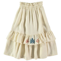 Belle Chiara Beige Thick Linen Sibyl Skirt