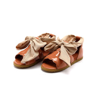 Donsje Walnut Patent Leather Sandy Sandals