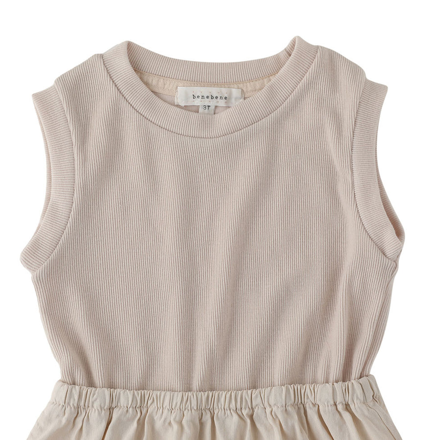 Bene Bene  Cream Lean Sleeveless Dress
