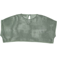 Belle Chiara Green Tea Mesh Cotton Oversized Top