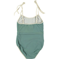 Belle Chiara Green Tea Cotton Lycra Button Swimsuit