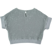 Belle Chiara Blue Jaquard Cotton Oversized Sweatshirt