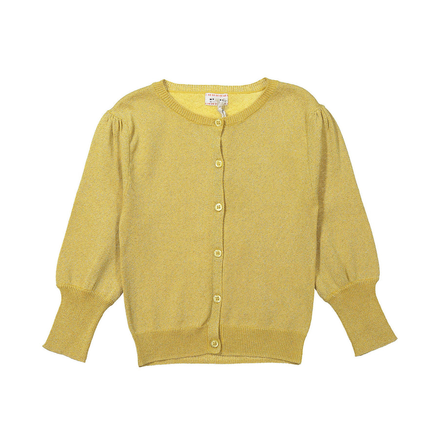 Morley Gold Lurex Lantern Cardigan