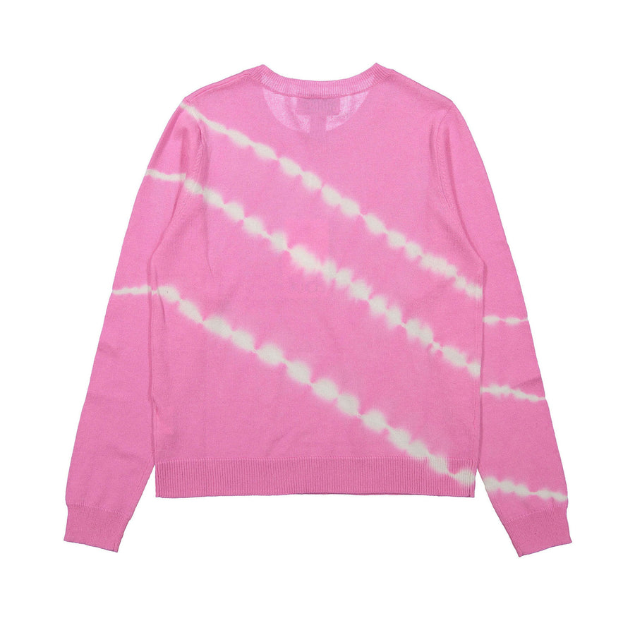Autumn Cashmere Pink Inked Tie Dye Print Sweater