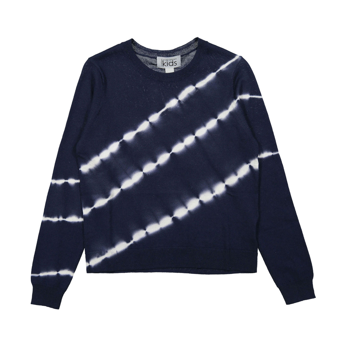 Autumn Cashmere Navy Inked Tie Dye Print Sweater