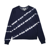 Autumn Cashmere Navy Inked Tie Dye Print Sweater