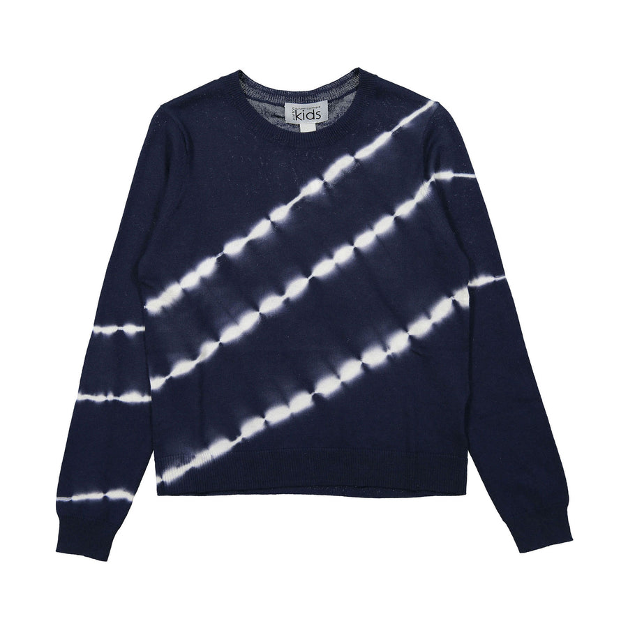 Autumn Cashmere Navy Inked Tie Dye Print Sweater