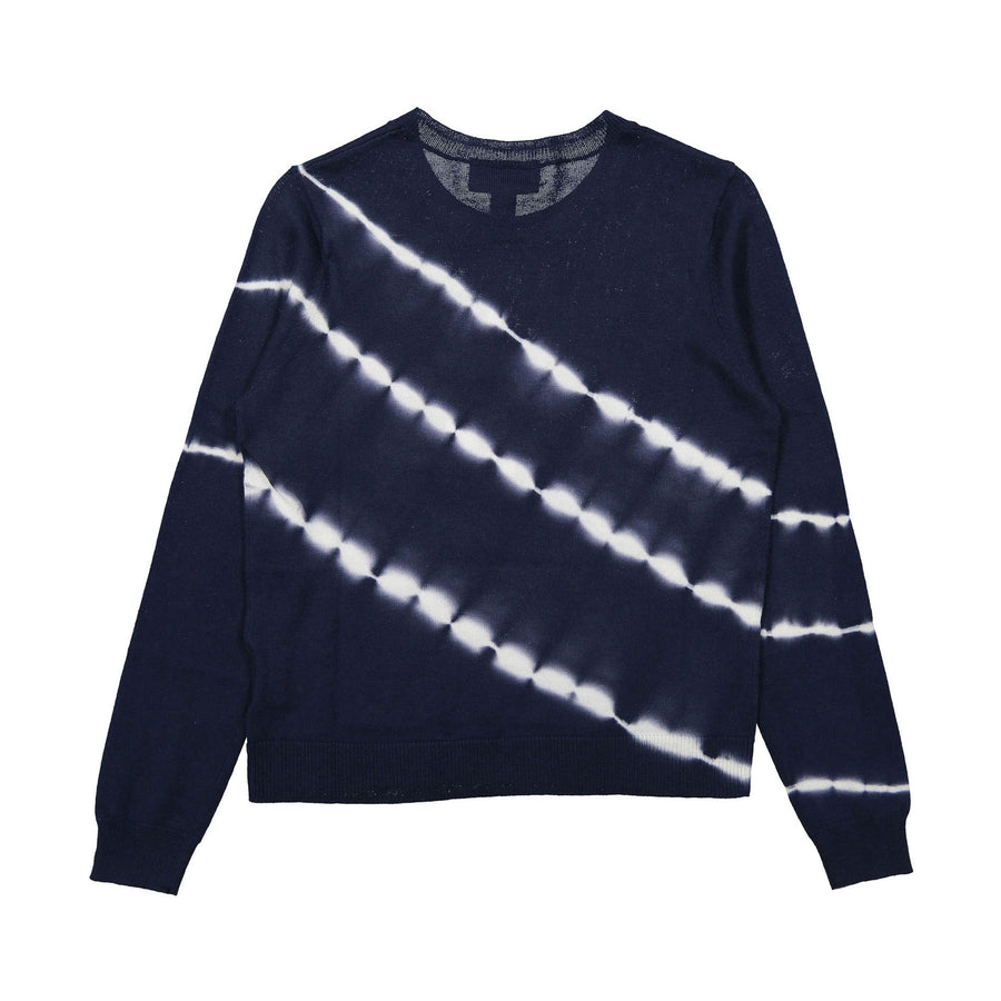 Autumn Cashmere Navy Inked Tie Dye Print Sweater