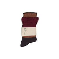 JNBY Burgundy Layered Ruffle Socks