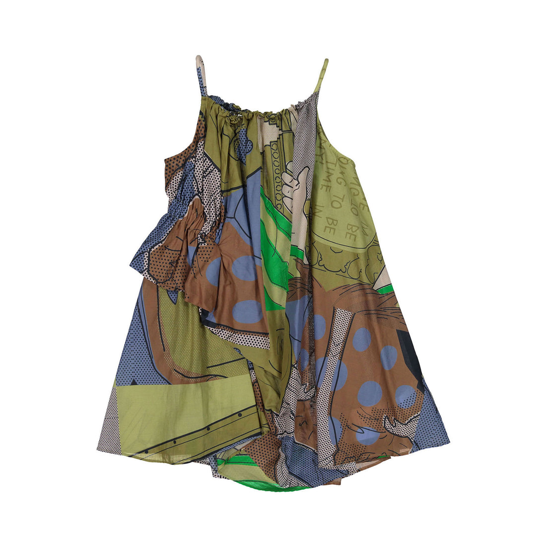JNBY Khaki Modern Print Sun Dress