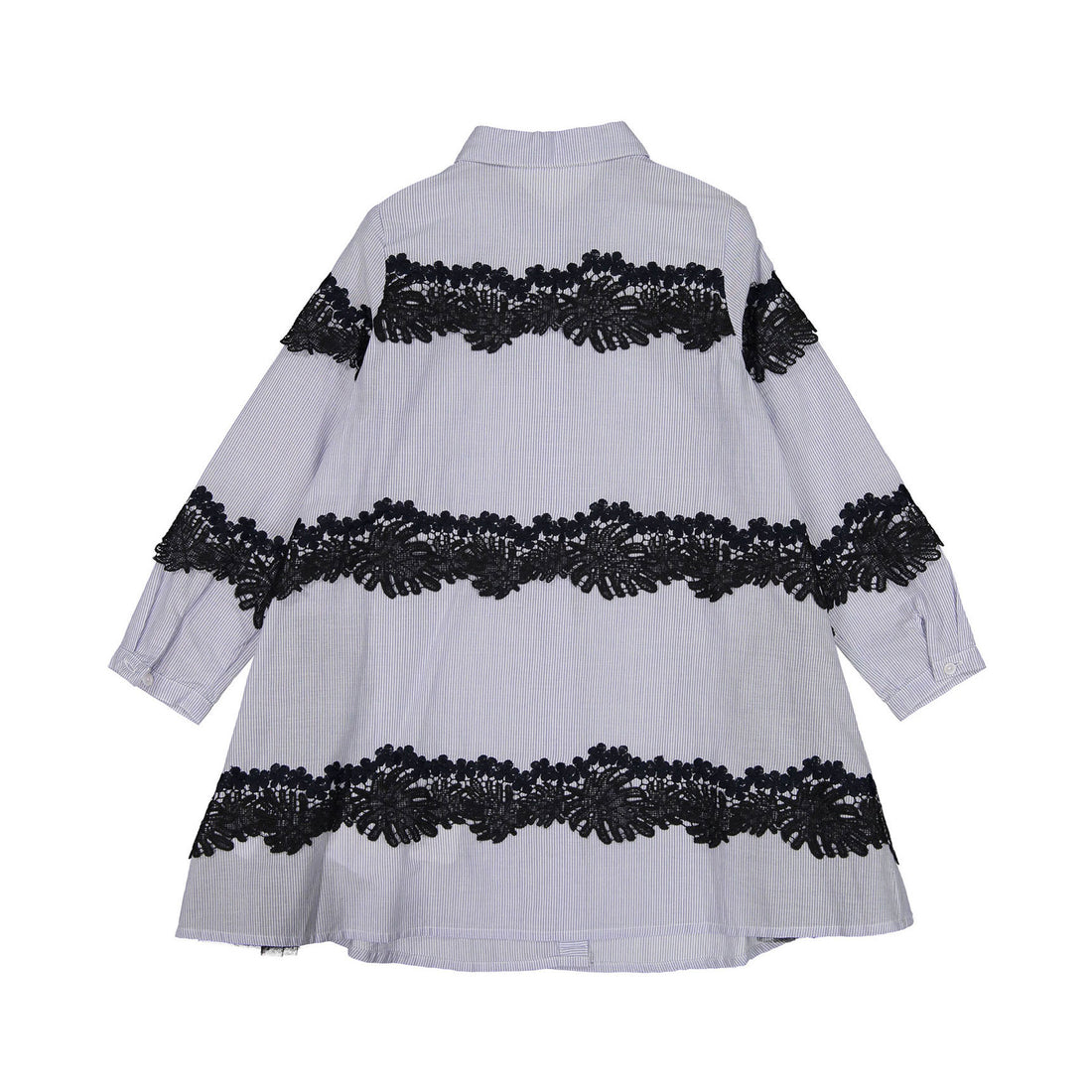 JNBY White Lace Striped Dress