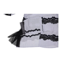JNBY White Lace Striped Dress