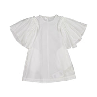 JNBY White Ruffle Sleeves Dress