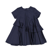 JNBY Navy Layered Ruffles Dress