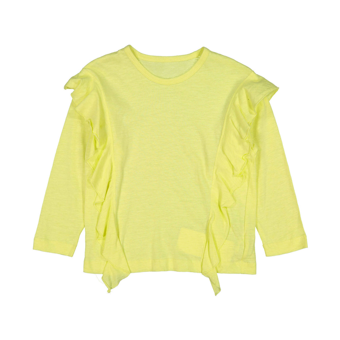 JNBY Yellow Front Ruffles Tee