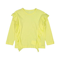 JNBY Yellow Front Ruffles Tee