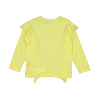 JNBY Yellow Front Ruffles Tee