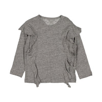 JNBY Grey Front Ruffles Tee