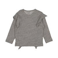 JNBY Grey Front Ruffles Tee