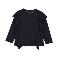 JNBY Navy Front Ruffles Tee