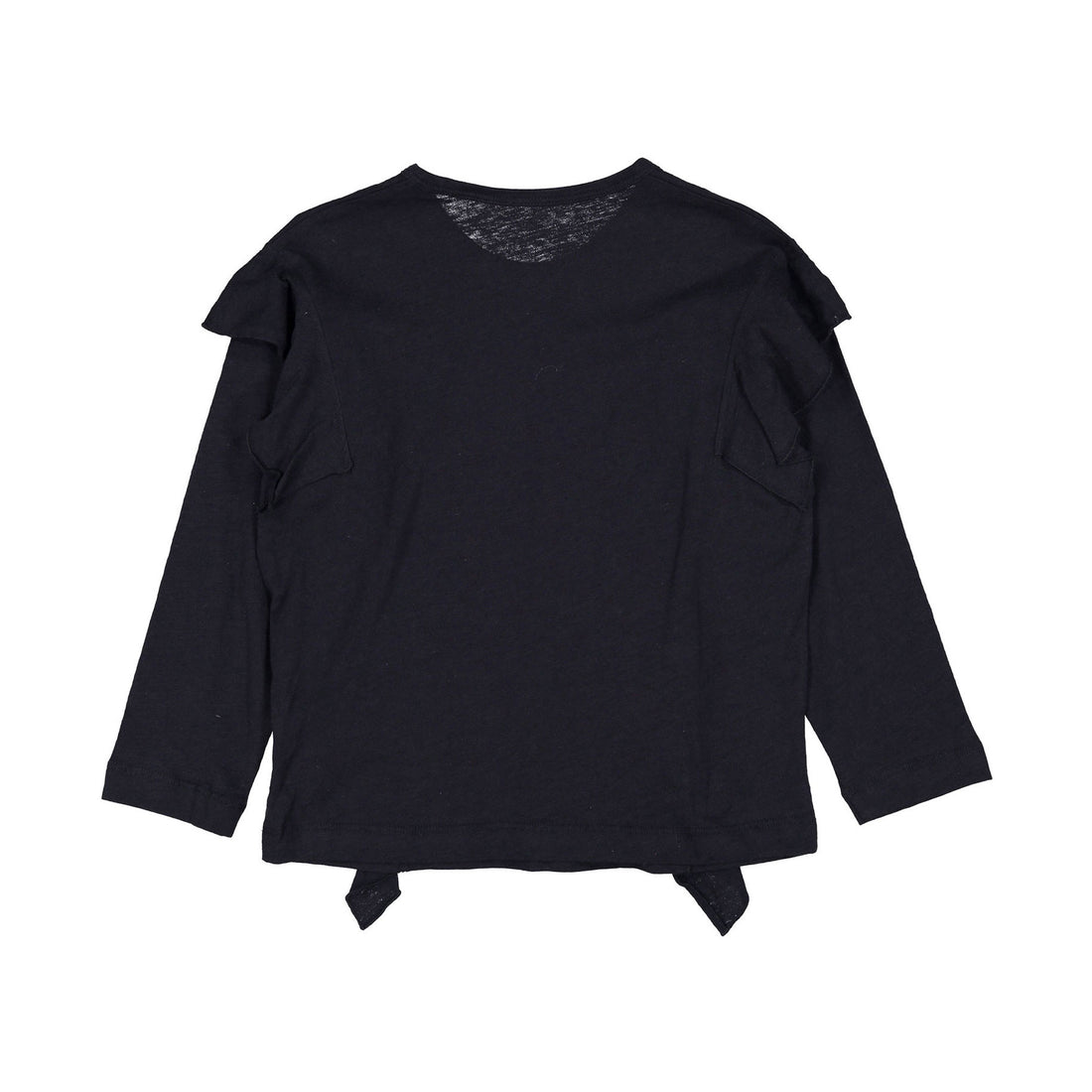 JNBY Navy Front Ruffles Tee