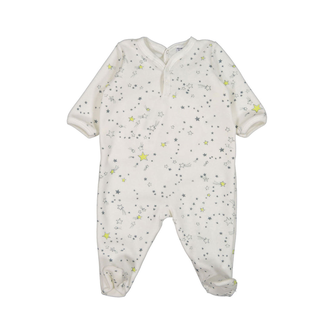 Petit Bateau Star Print Back Snap Footie