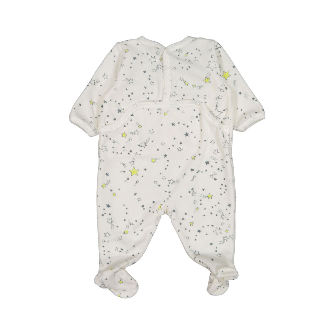 Petit Bateau Star Print Back Snap Footie