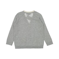 Bonpoint Grey Melange Fantaisie Cardigan