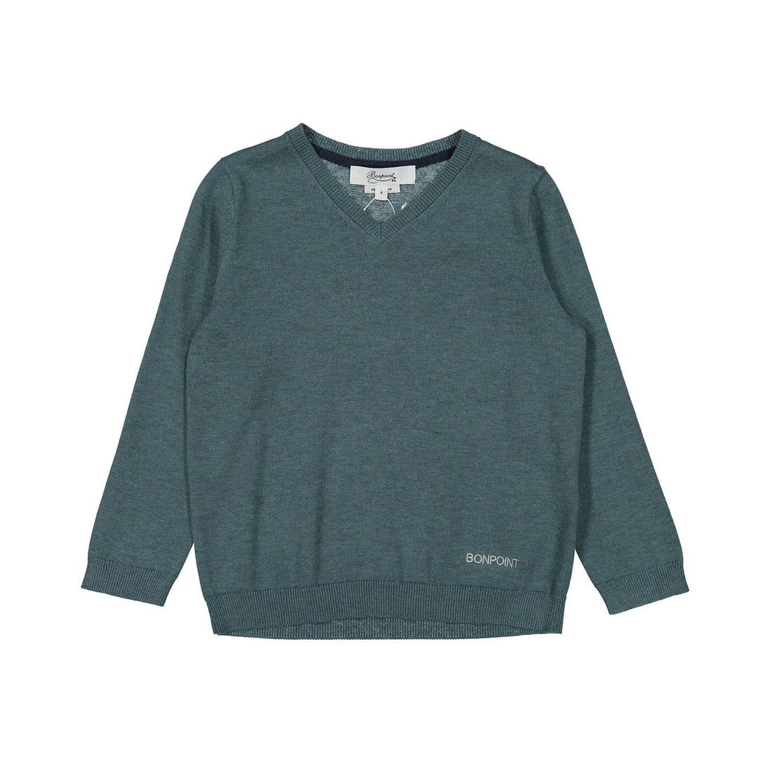 Bonpoint Emerald Knit V-neck Sweater