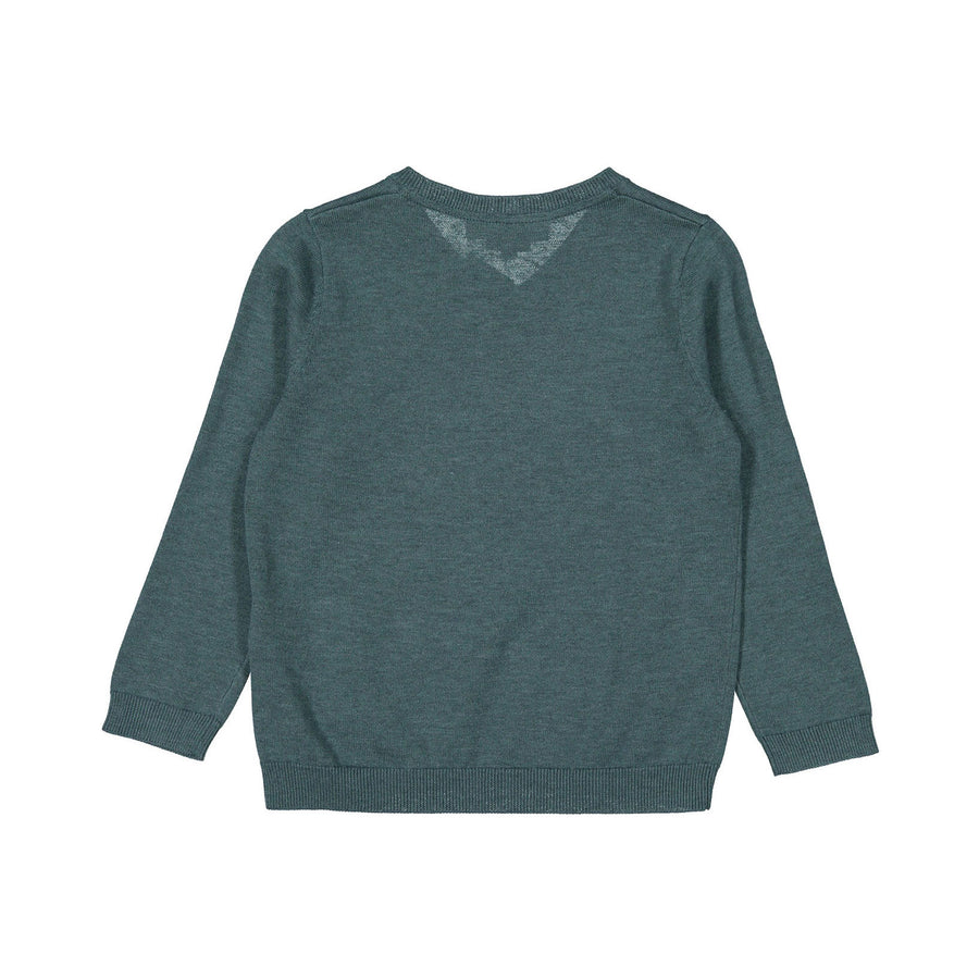 Bonpoint Emerald Knit V-neck Sweater