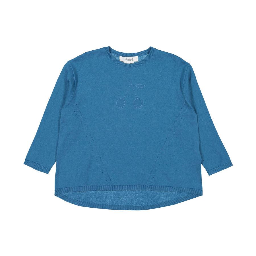 Bonpoint Norethern Blue Cherry Detailed Sweater
