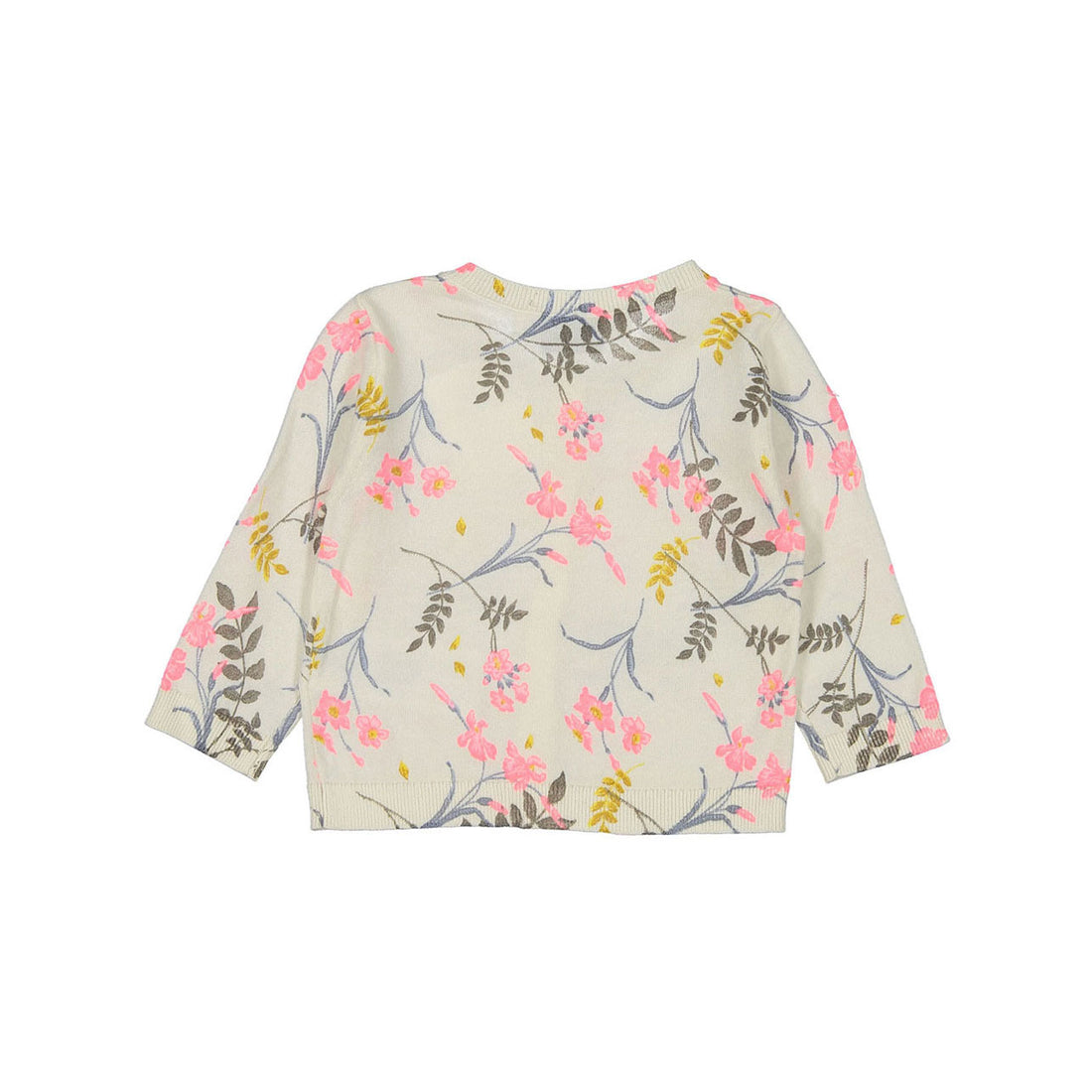 Bonpoint Natural Floral Printed Cardigan