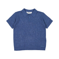Bonpoint Medium Blue Knit Polo