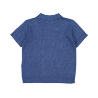 Bonpoint Medium Blue Knit Polo