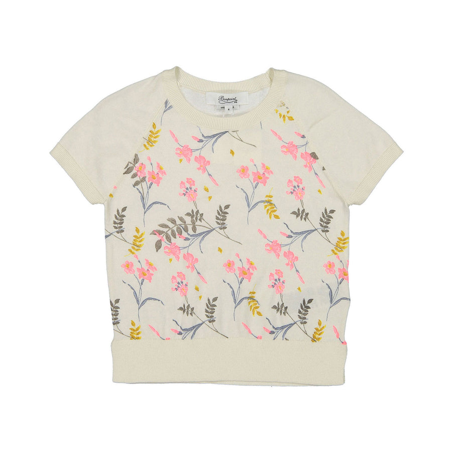 Bonpoint Cream Floral Printed Sweater
