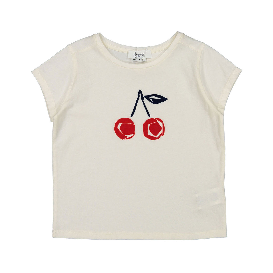 Bonpoint Ecru Felt Cherry Tee